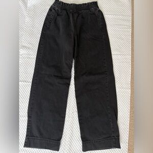American Eagle Outfitters black soft denim elastic waist pants